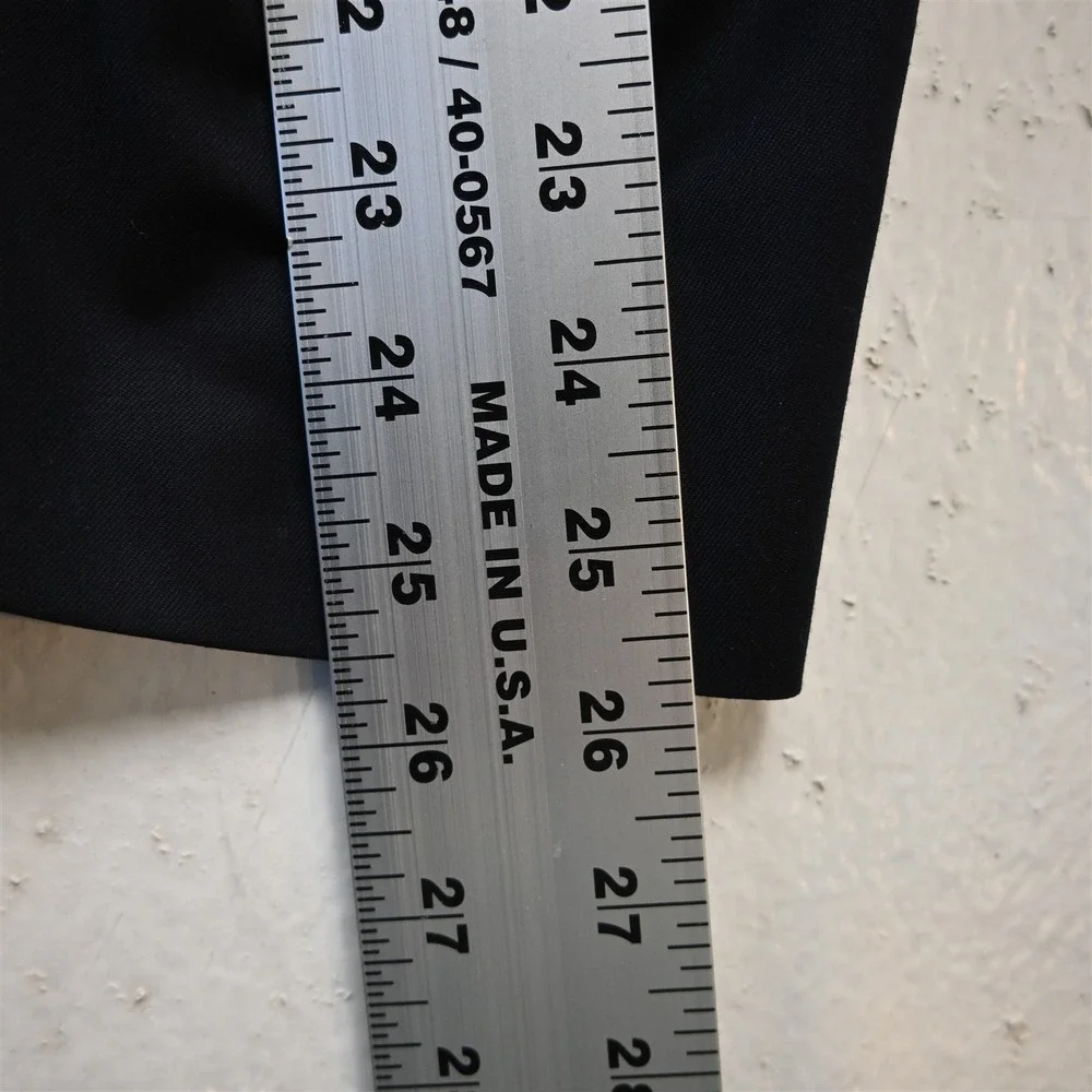 Hart Schaffner Marx 48L Navy Blue Wool USA Gold Button Mens Blazer Sport Coat‎